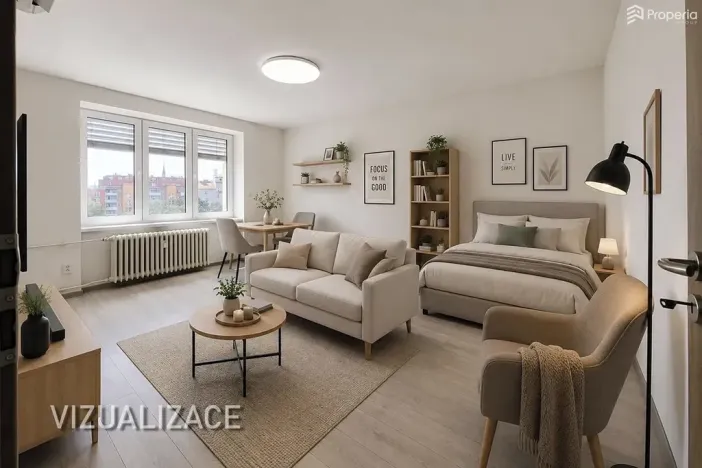 Prodej bytu 1+kk, Brno, Křídlovická, 35 m2