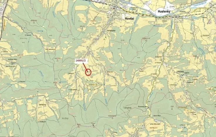 Dražba lesa, Hovězí, 330 m2