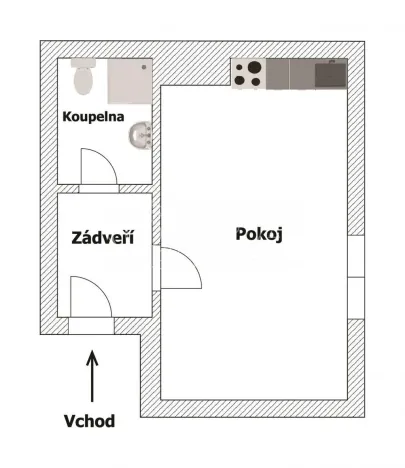 Pronájem bytu 1+kk, Prostějov, Švabinského, 27 m2