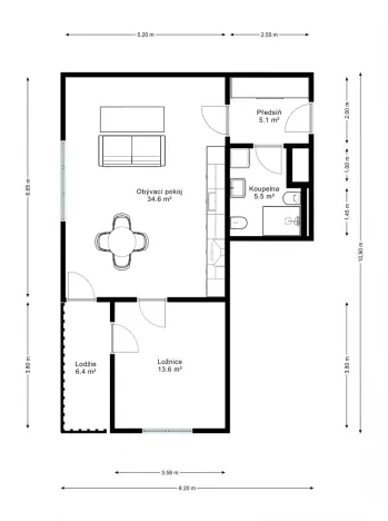 Pronájem bytu 2+kk, Ostrava - Moravská Ostrava, Důlní, 60 m2