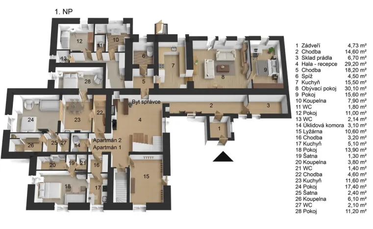 Prodej ubytování, Staré Město, Hynčice pod Sušinou, 417 m2