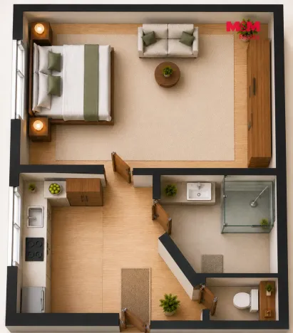 Prodej bytu 1+kk, Praha - Holešovice, U parního mlýna, 30 m2