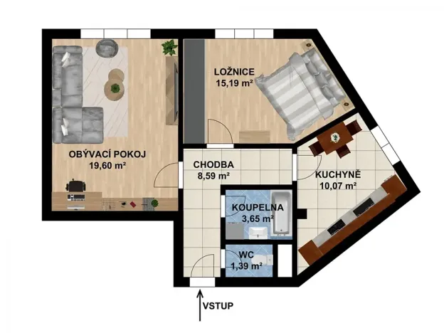 Prodej bytu 2+1, Olomouc, 57 m2