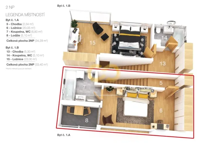 Prodej bytu 2+kk, Prachatice, U Studánky, 68 m2