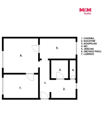 Prodej bytu 2+1, Prachovice, Zahradní, 54 m2