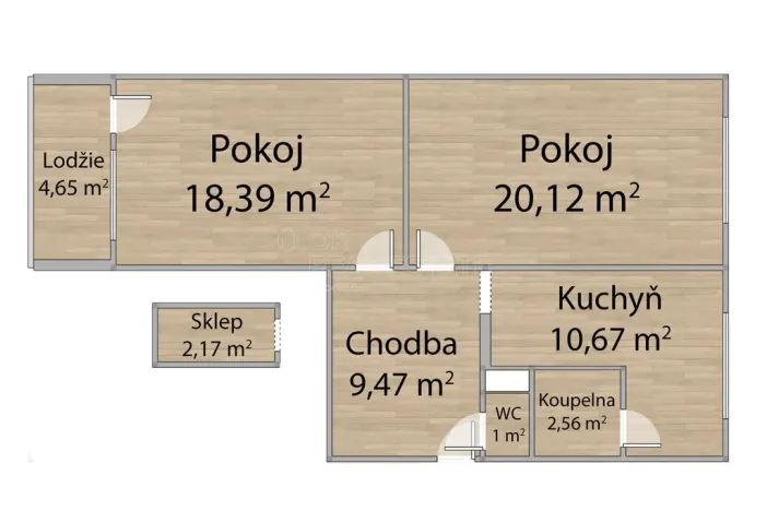 Pronájem bytu 2+1, Stříbro, Mírová, 62 m2