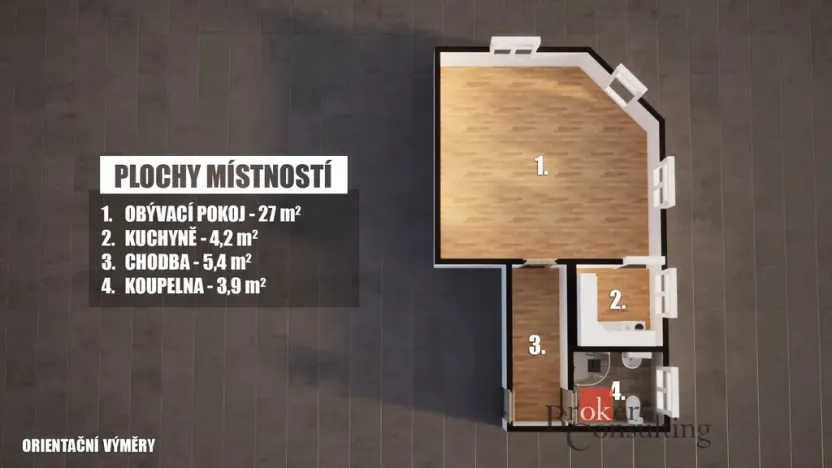Pronájem bytu 1+kk, Děčín - Děčín II-Nové Město, Příkrá, 42 m2