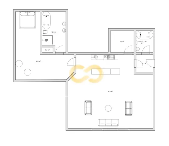 Pronájem bytu 2+kk, Písek - Vnitřní Město, Alšovo nám., 146 m2