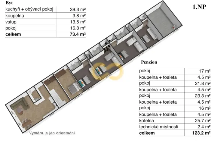 Prodej ubytování, Hoslovice, 468 m2