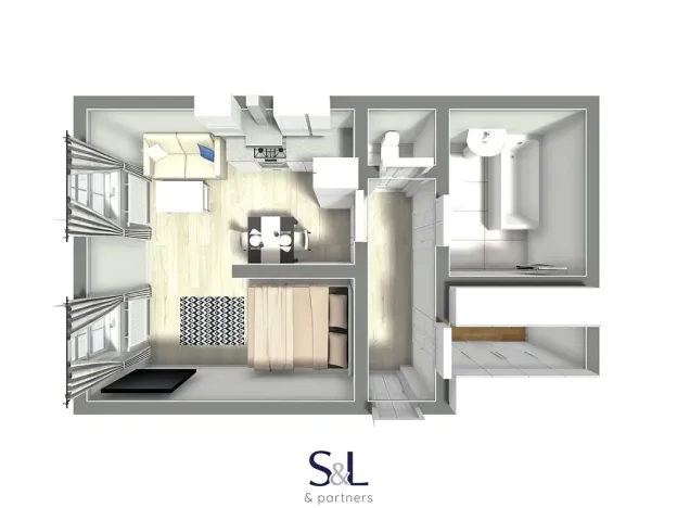 Pronájem bytu 1+1, Praha - Žižkov, Kubelíkova, 50 m2