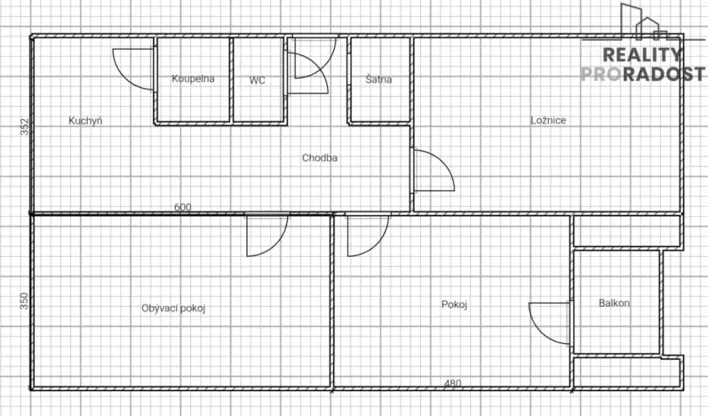 Prodej bytu 3+1, Chomutov, Kyjická, 81 m2