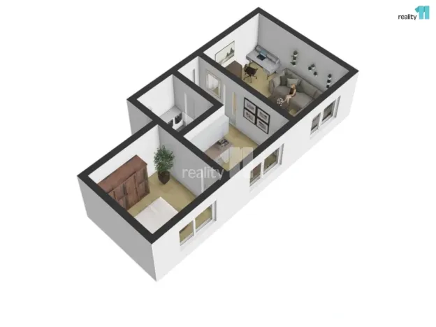 Pronájem bytu 2+1, Trutnov - Střední Předměstí, Lnářská, 46 m2