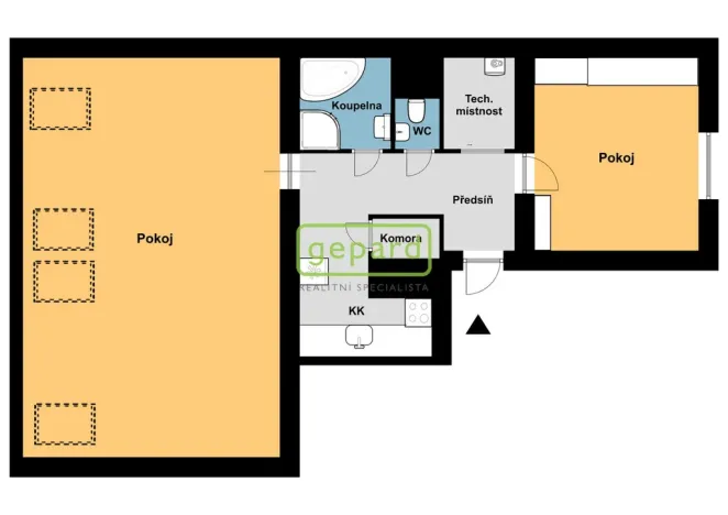 Pronájem bytu 2+kk, Praha, Za poštou, 75 m2