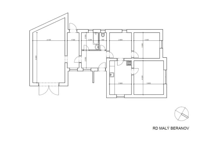 Prodej rodinného domu, Malý Beranov, 157 m2
