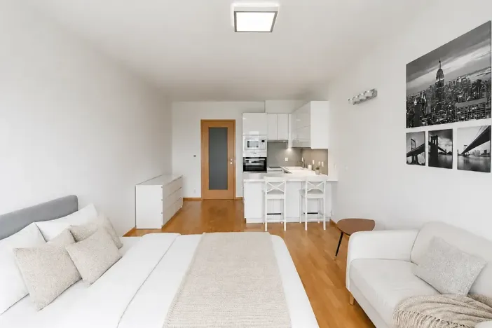 Pronájem bytu 1+kk, Praha - Řeporyje, Kakosova, 42 m2
