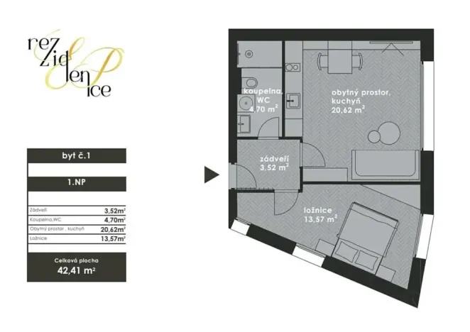 Prodej bytu 1+kk, Brno - Bohunice, Elišky Přemyslovny, 35 m2