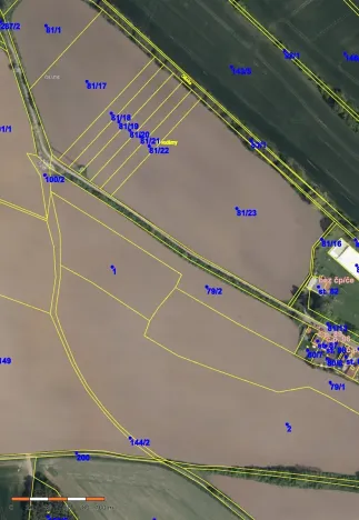 Prodej podílu pole, Neděliště, 722 m2
