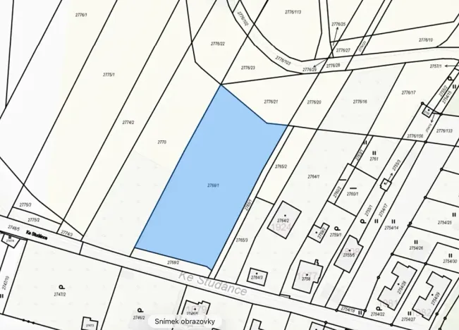 Prodej zahrady, České Budějovice, Ke Studánce, 3150 m2