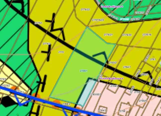 Prodej zahrady, České Budějovice, Ke Studánce, 3150 m2