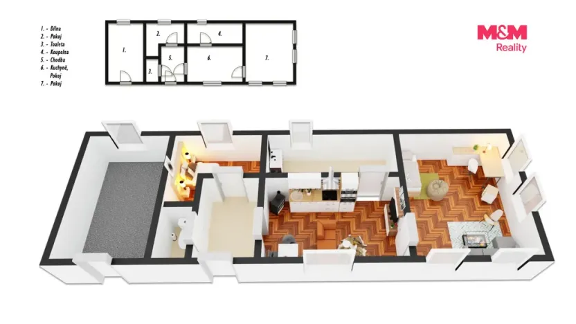Prodej chalupy, Voděrady - Uhřínovice, 100 m2