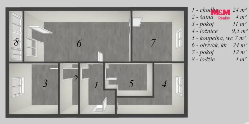 Prodej bytu 4+kk, Říčany, Leopolda Peka, 78 m2