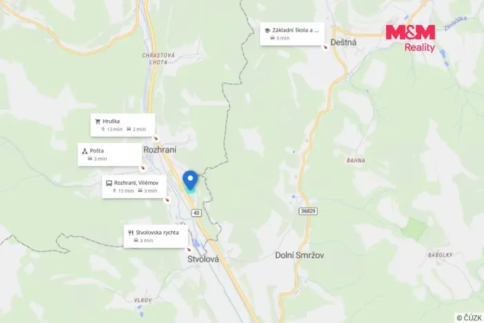 Prodej pozemku pro bydlení, Rozhraní, 10555 m2