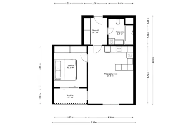 Pronájem bytu 2+kk, Ostrava - Moravská Ostrava, Důlní, 51 m2