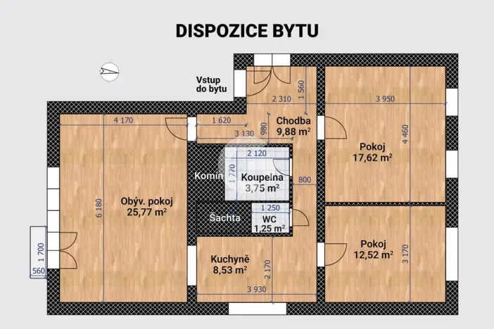 Prodej bytu 3+1, Zlín - Louky, Zábrančí I, 79 m2