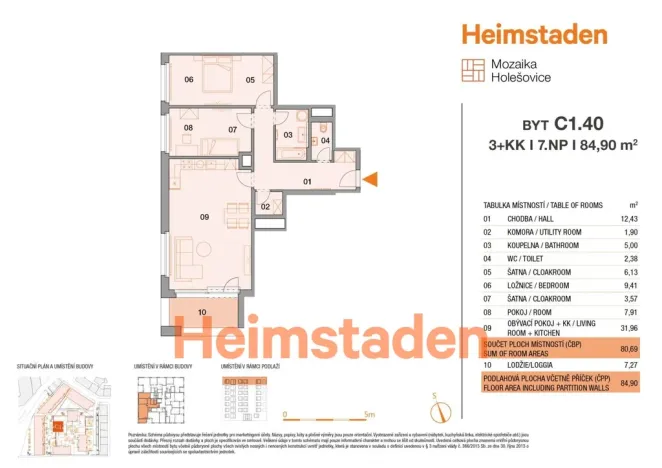 Pronájem bytu 3+kk, Praha - Holešovice, U Pergamenky, 85 m2