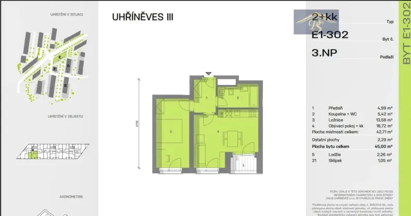Prodej bytu 2+kk, Praha - Uhříněves, Ke kříži, 42 m2