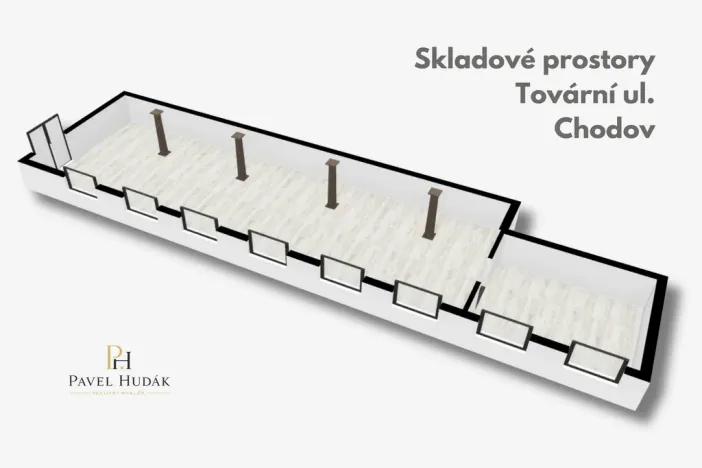 Pronájem skladu, Chodov, Tovární, 116 m2