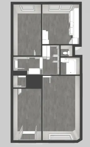 Pronájem bytu 3+1, Praha - Černý Most, Vybíralova, 77 m2
