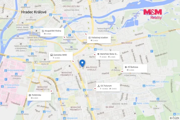 Prodej bytu 1+kk, Hradec Králové - Nový Hradec Králové, Vachkova, 37 m2