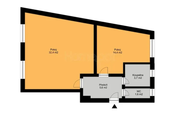 Pronájem bytu 2+kk, Praha - Újezd nad Lesy, Velebného, 57 m2