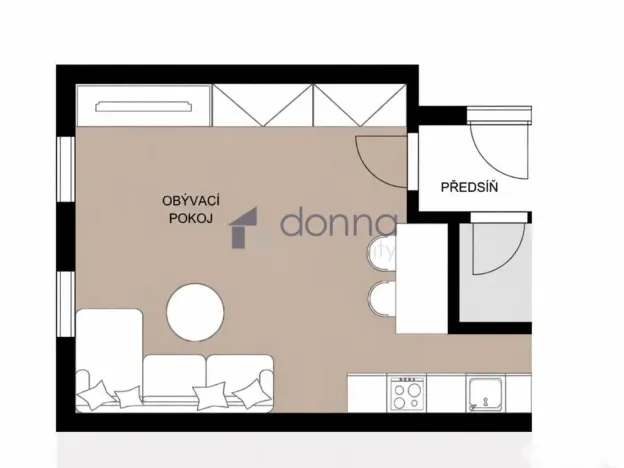 Pronájem bytu 1+kk, Praha, Jeronýmova, 30 m2