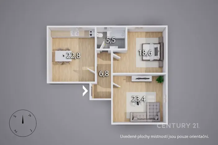 Pronájem bytu 3+kk, Františkov nad Ploučnicí, 75 m2