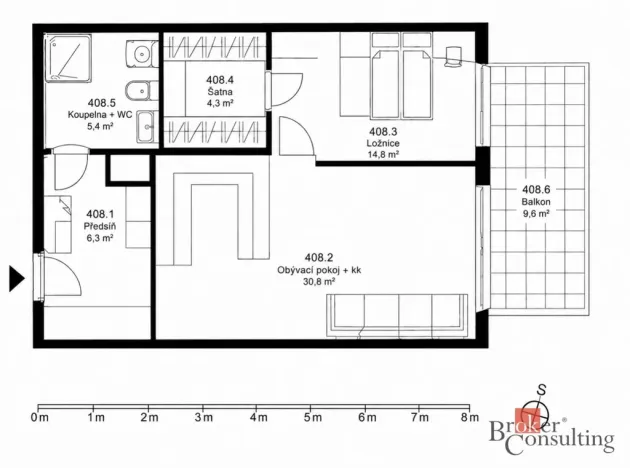 Prodej bytu 2+kk, Praha - Strašnice, Zvěřinova, 66 m2