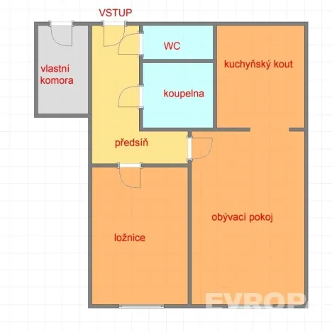 Prodej bytu 2+kk, Praha, Vlastina, 46 m2