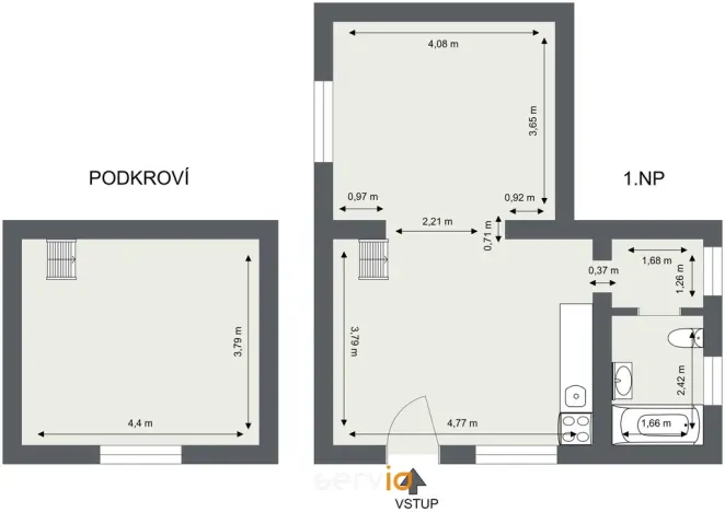 Prodej bytu 1+1, Drahanovice, 56 m2