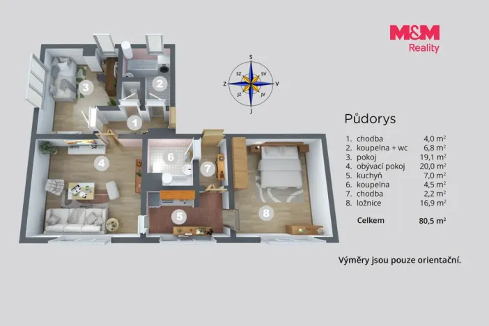 Prodej bytu 3+1, Janská, 80 m2