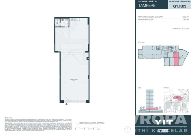 Prodej obchodního prostoru, Praha - Hloubětín, Waltariho, 121 m2