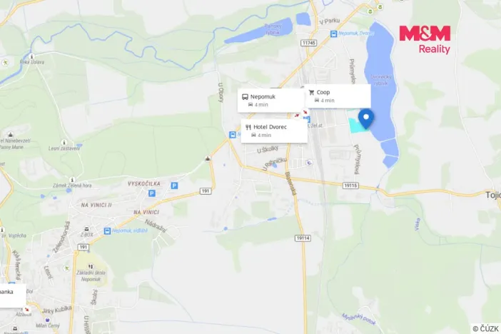 Prodej komerčního pozemku, Nepomuk - Dvorec, 9719 m2