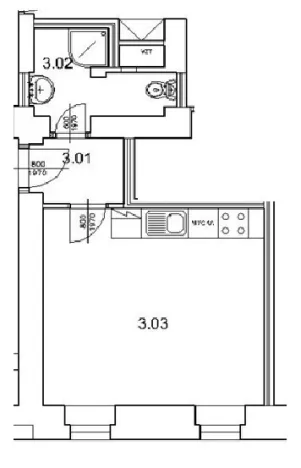 Pronájem bytu 1+kk, Praha - Žižkov, Cimburkova, 31 m2