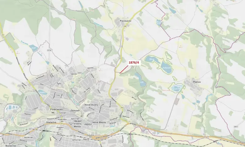 Dražba lesa, Třebíč, 601 m2