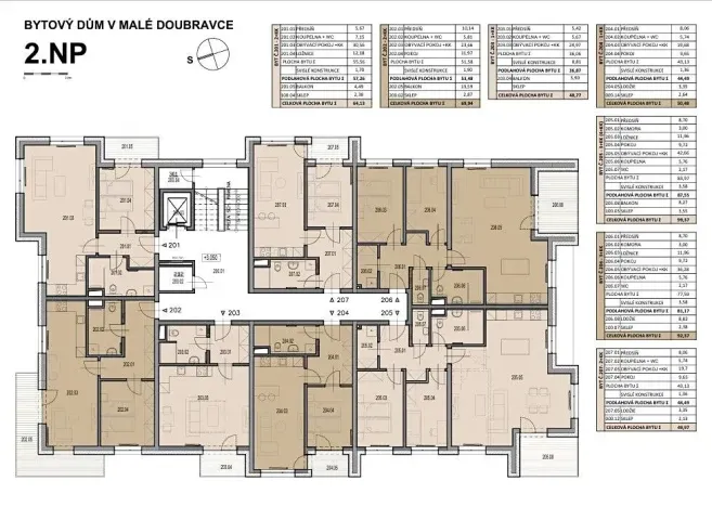 Prodej bytu 2+kk, Plzeň, V Malé Doubravce, 57 m2