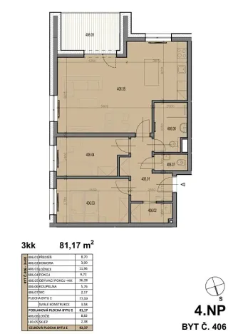 Prodej bytu 3+kk, Plzeň, V Malé Doubravce, 87 m2