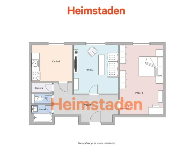 Pronájem bytu 2+1, Havířov - Město, Mickiewiczova, 55 m2