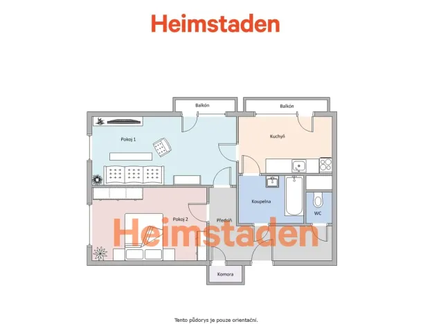Pronájem bytu 2+1, Havířov - Podlesí, Kosmonautů, 56 m2