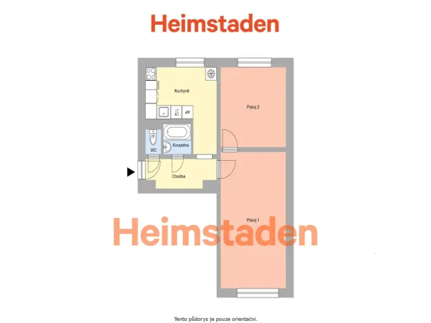 Pronájem bytu 2+1, Ostrava - Poruba, Francouzská, 52 m2