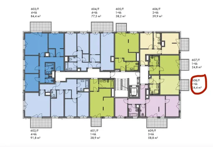 Prodej bytu 1+kk, Kralupy nad Vltavou, Purkyňovo nám., 24 m2